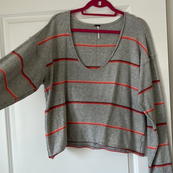 Free People Sweaters - FREE PEOPLE Cropped Lightweight Striped Sweater